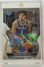 Load image into Gallery viewer, 2023 Bowman University Chrome Dereck Lively II RC Rookie AUTO Duke
