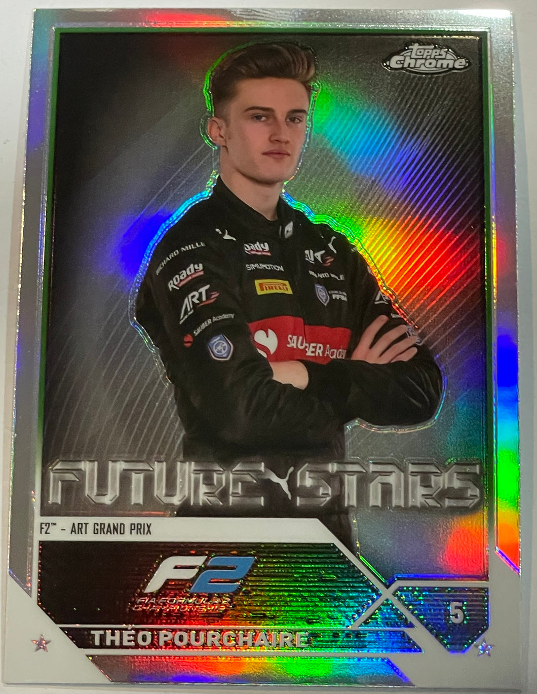 Theo Pourchaire [Refractor] #78 2023 Topps Chrome Formula 1