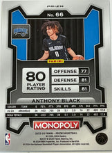 Load image into Gallery viewer, Anthony Black [Purple] #66 2023 Panini Prizm Monopoly
