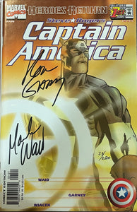 Captain America #1 (1998) Sunburst variant signed by Ron Garney & Mark Waid (23.2500)