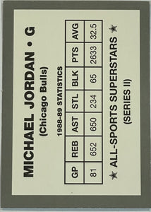 1989-90 All Sports Superstars Series III Michael Jordan Promo Bulls