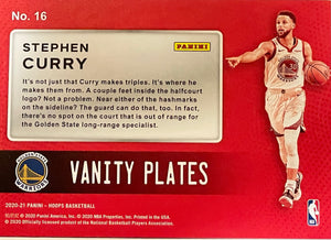 Stephen Curry #16 2020 Panini Hoops Vanity Plates