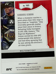 Kamaru Usman [Blue] #165 2022 Panini Chronicles UFC 44/99