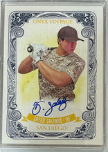Load image into Gallery viewer, 2021 Onyx Vintage Zayed Salinas Blue Ink Auto Autograph #/325 Padres
