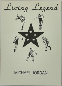 1990 Living Legend Michael Jordan Dribbling Promo Card Bulls
