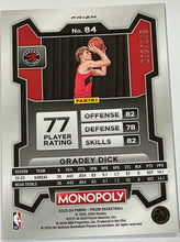 Load image into Gallery viewer, Gradey Dick [Pink] #84 2023 Panini Prizm Monopoly 002/149
