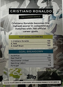 cristiano ronaldo 768 career goals 2021 TOPPS