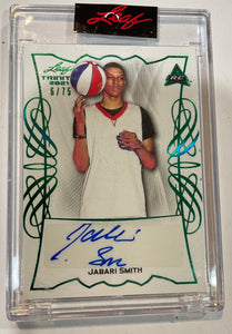 2021-22 Leaf Trinity Jabari Smith ARC Green Autograph Rookie Auto RC #6/75