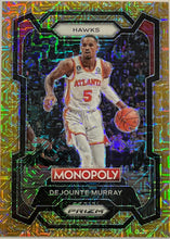 Load image into Gallery viewer, Dejounte Murray [Gold Millionaire Shimmer] #5 2023 Panini Prizm Monopoly 303/500
