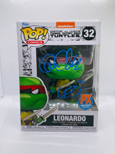 Load image into Gallery viewer, Leonardo 32 Teenage Mutant Ninja Turtles PX Previews exclusive Funko Pop signed by Cam Clarke with inscription &quot;Leo&quot;
