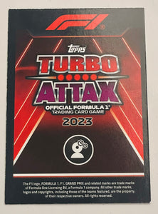 Trading Card of Fast Pit Stop from the Strategy series from with number 1 from official collection Topps Turbo Attax 2023.
