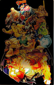 Street Fighter Comic Size Metal Art Print signed by Eddie Nunez