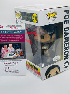 Poe Dameron 310 Star Wars Funko Pop signed by Oscar Isaac