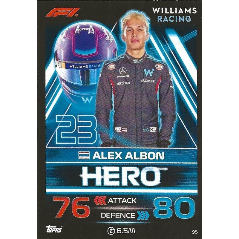 2023 - Turbo Attax - Trading Card - Alex Albon - Hero Card - Card 95
