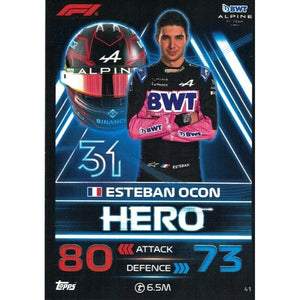 2023 - Turbo Attax - Trading Card - Esteban Ocon - Hero Card - Card 41
