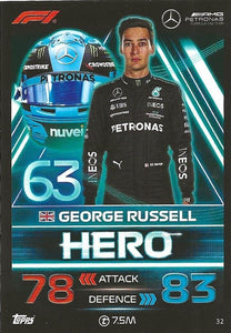 2023 - Turbo Attax - Trading Cards - Hero Card - George Russell - Card 32