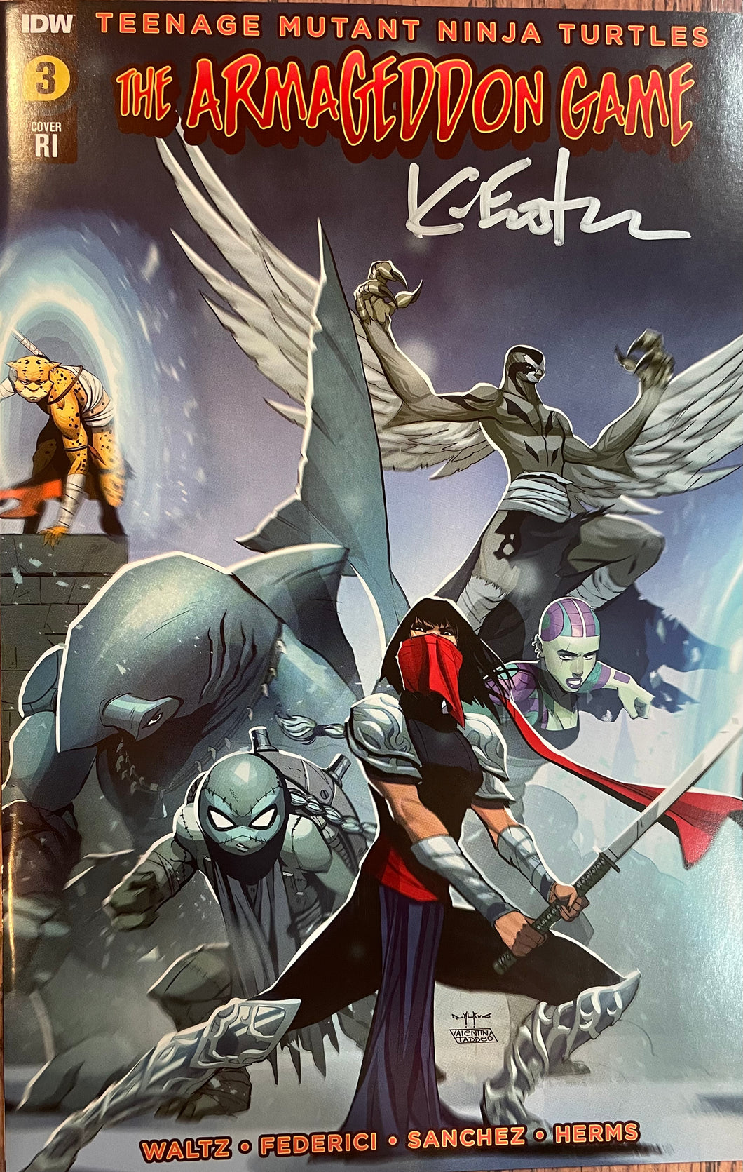 Teenage Mutant Ninja Turtles : The Armageddon Game #3 Retailer Incentive 1:10 signed by Kevin Eastman