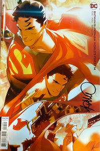 Batman Superman World's Finest #14 (Simone Di Meo Card Stock cover) signed by Simone Di Meo