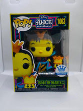 Load image into Gallery viewer, Queen of Hearts with King 1063 Disney Alice in Wonderland Black Light Funko Shop Exclusive Funko Pop
