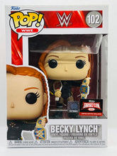 Load image into Gallery viewer, Becky Lynch (with Belts) 102 WWE Target Con 2022 Limited Edition Exclusive Funko Pop (box 8/10 minor dent back of box bottom corner)
