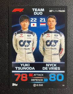 2023 - Turbo Attax - Trading Card - AlphaTauri - Team Duo - Card 90