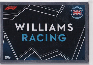 2023 - Turbo Attax - Trading Card - Williams Racing - Logo Card - Card 91
