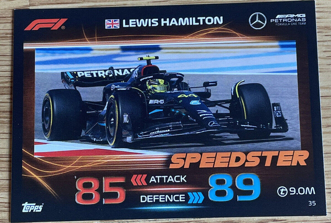 Topps F1 Turbo Attax 2023 23 Lewis Hamilton Mercedes Speedster