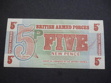Load image into Gallery viewer, British Armed Forces Military 5p Banknotes Special Voucher UNC
