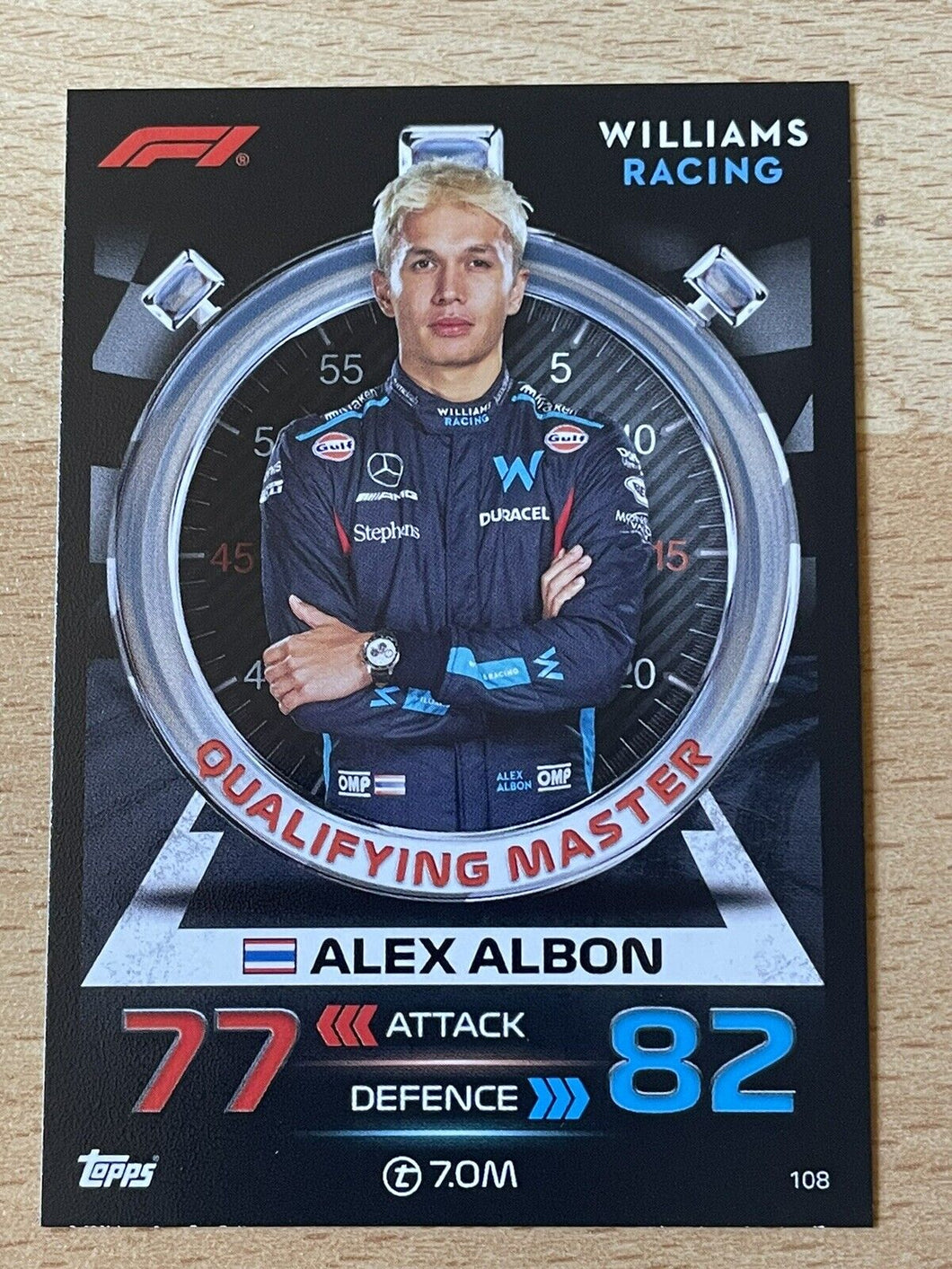 2023 - Turbo Attax - Trading Card - Alex Albon - Qualifying Master - Card 108