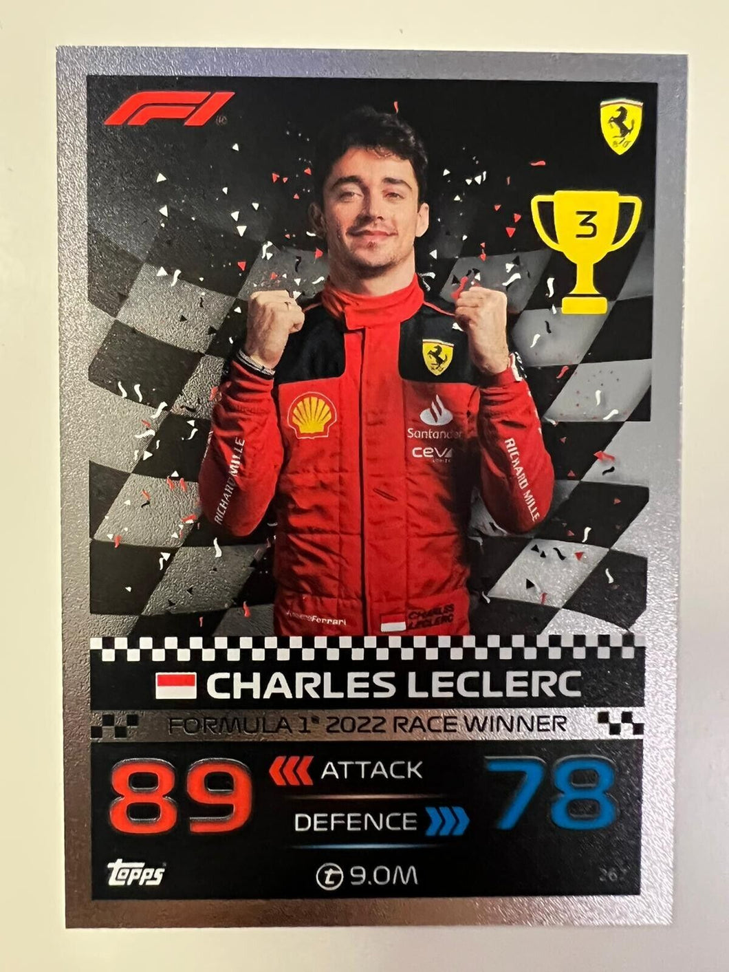 2023 - Turbo Attax - Trading Cards - Formula 1 2022 Race Winner - Charles Leclerc  - Card 267