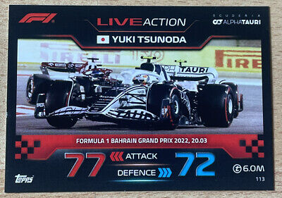 2023 - Turbo Attax - Trading Card - Yuki Tsunoda - Live Action - Card 113