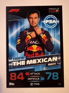 2023 - Turbo Attax - Trading Cards - Sergio Perez - PSA - Card 191