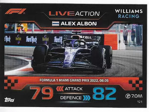 2023 - Turbo Attax - Trading Card - Alex Albon - Lice Action - Card 121