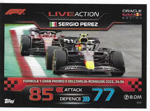 2023 - Turbo Attax - Trading Cards - Sergio Perez - F1 Live Action - Card 117