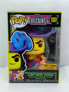 Captain Hook 1081 Disney Villains Black Light Hot Topic Exclusive Funko Pop