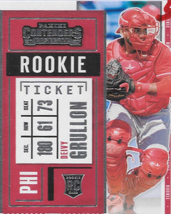 2020 Contenders Deivy Grullon Rookie Ticket Autograph RC #134 Phillies