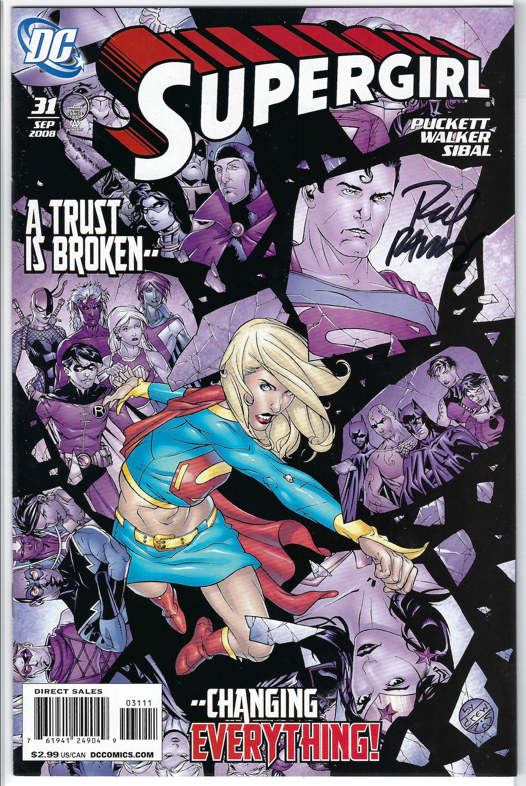 Supergirl #31 signed by Rodney Ramos