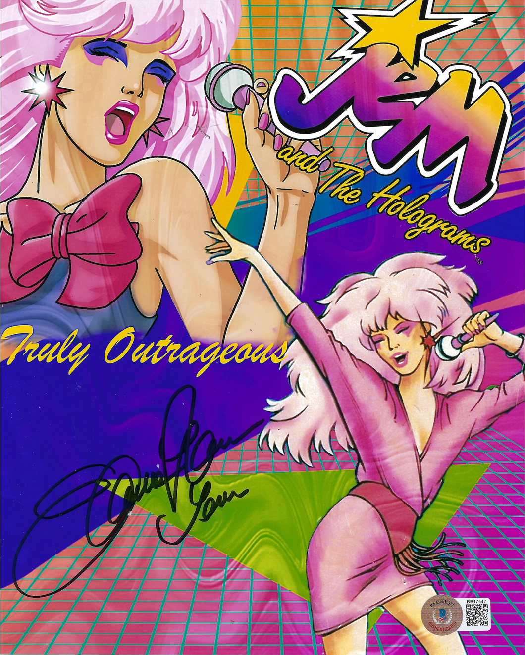 Jem and the Holgrams (Truly Outrageous) 8x10 photo signed by Samantha Newark (voice of Jem)