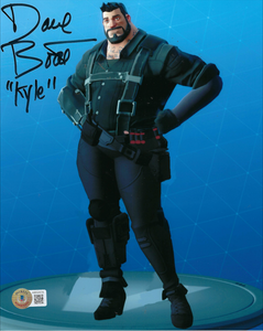 Kyle - Fortnite - 8x10 photo signed by David Boat with inscription 'Kyle'