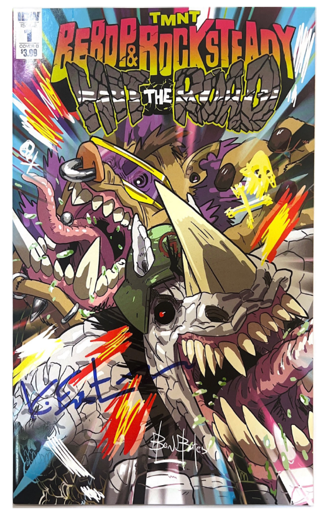 TMNT Bebop & Rocksteady Hit the Road #1 signed by Kevin Eastman