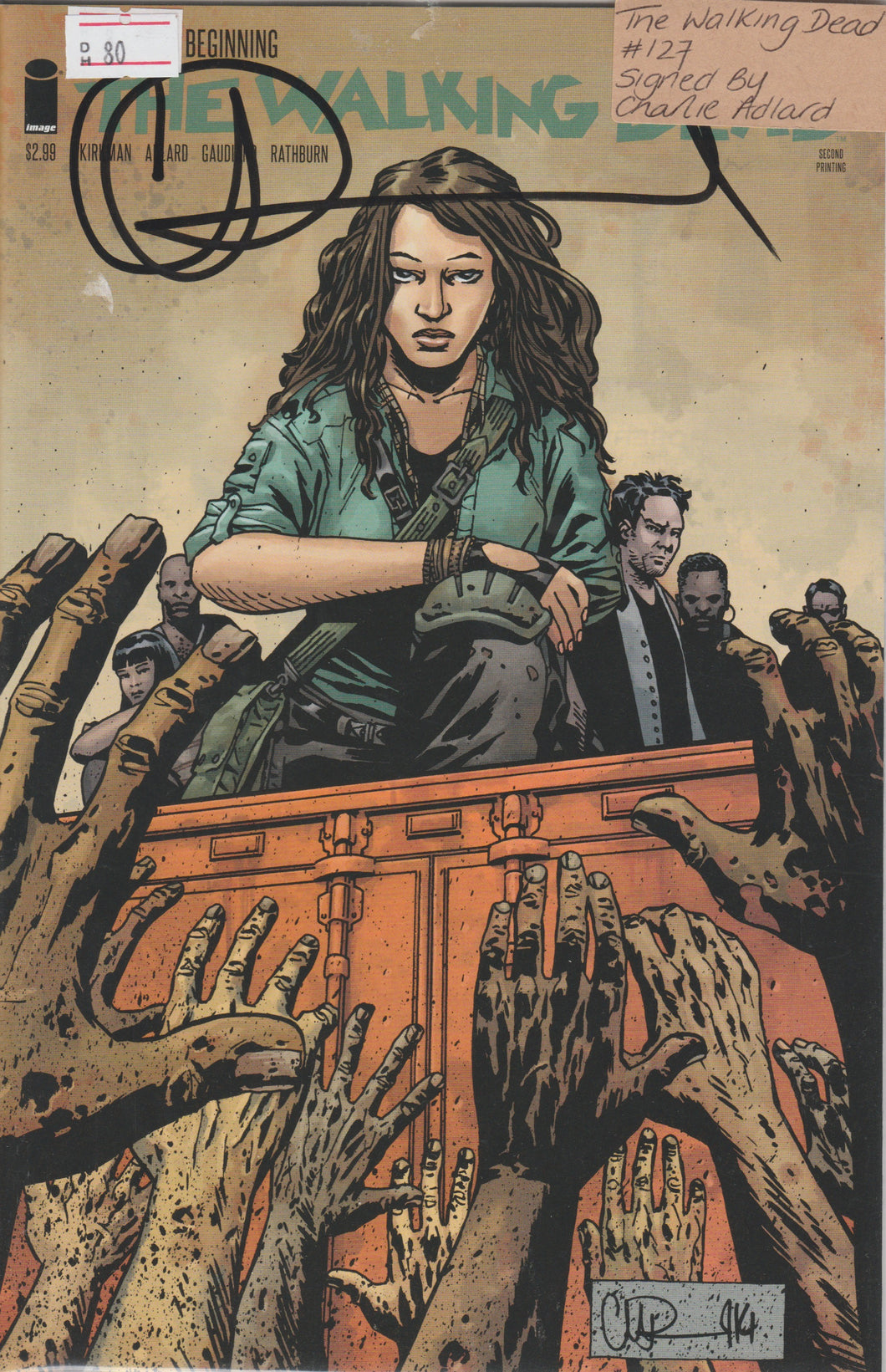 The Walking Dead 127 (2nd printing) signed by Charlie Adlard