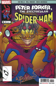 Peter Parker, The Spectacular Spider-Ham #5 signed by Will Robson